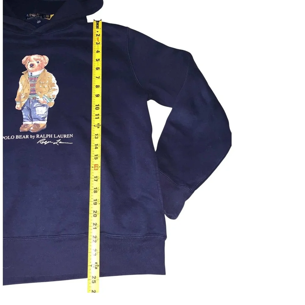 Polo Ralph Lauren Navy Blue Polo Bear Hoodie L Utility Jacket Tan Denim Gorpcore